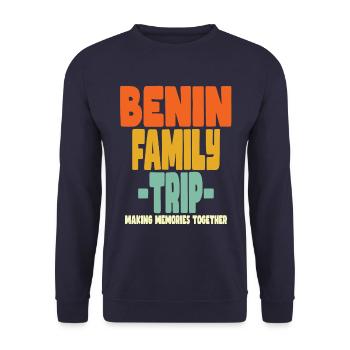 Vacances en famille au Bénin - Sweat-shirt Unisexe - marine - Devant - Alina (178cm) & Michal (187cm)