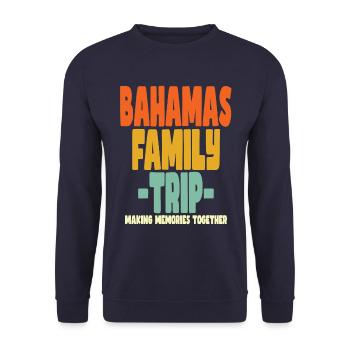 Bahamas Vacances en famille - Sweat-shirt Unisexe - marine - Devant - Alina (178cm) & Michal (187cm)
