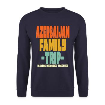 Azerbaijan Family Trip Holidays - Unisex Sweatshirt - navy - Front - Alina (178cm) & Michal (187cm)