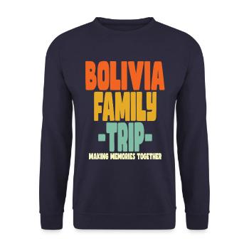 Bolivia Family Trip Urlaub - Unisex Pullover - Navy - Vorne - Alina (178cm) & Michal (187cm)