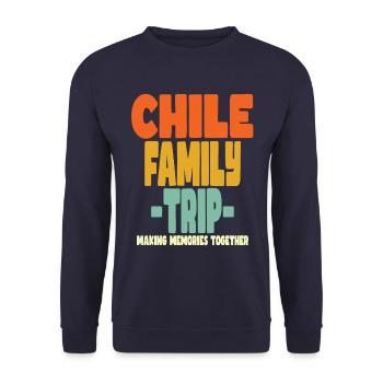 Chile Family Trip Holidays - Unisex Sweatshirt - navy - Front - Alina (178cm) & Michal (187cm)