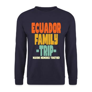 Ecuador Family Trip Holidays - Unisex Sweatshirt - navy - Front - Alina (178cm) & Michal (187cm)