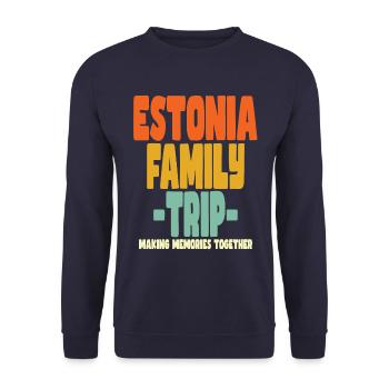 Estonia Family Trip Holidays - Unisex Sweatshirt - navy - Front - Alina (178cm) & Michal (187cm)