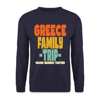 Greece Family Trip Holidays - Unisex Sweatshirt - navy - Front - Alina (178cm) & Michal (187cm)