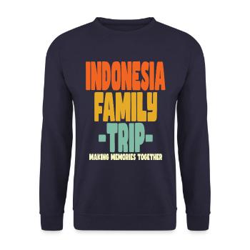 Vacances en famille en Indonésie - Sweat-shirt Unisexe - marine - Devant - Alina (178cm) & Michal (187cm)