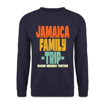 Jamaica Family Trip Vacations - Unisex Sweatshirt - navy - Front - Alina (178cm) & Michal (187cm)
