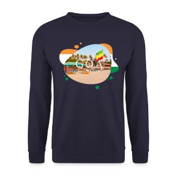 Goa India Souvenir - Unisex Sweatshirt - navy - Front - Alina (178cm) & Michal (187cm)
