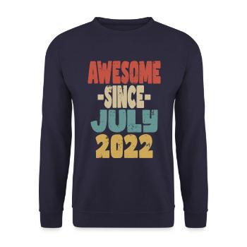 2022 July Birthday Retro - Unisex Sweatshirt - navy - Front - Alina (178cm) & Michal (187cm)