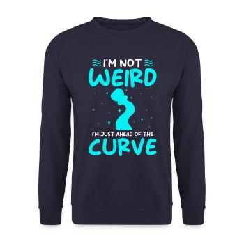 Wassermann Sternzeichen Astrologie Horoskop - Unisex Pullover - Navy - Vorne - Alina (178cm) & Michal (187cm)