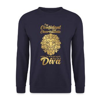 Leo Zodiac Sign Astrology Horoscope Leo - Unisex Sweatshirt - navy - Front - Alina (178cm) & Michal (187cm)
