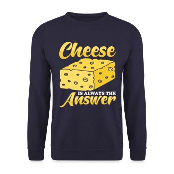 Cadeau au fromage - Sweat-shirt Unisexe - marine - Devant - Alina (178cm) & Michal (187cm)