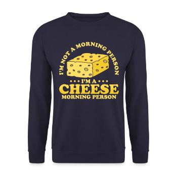 Cadeau au fromage - Sweat-shirt Unisexe - marine - Devant - Alina (178cm) & Michal (187cm)