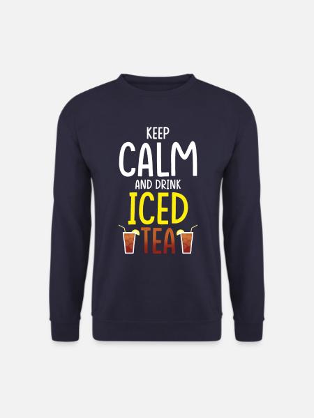 Eistee-getränkedesign Ruhe Bewahren Und Eistee - Unisex Pullover - Navy