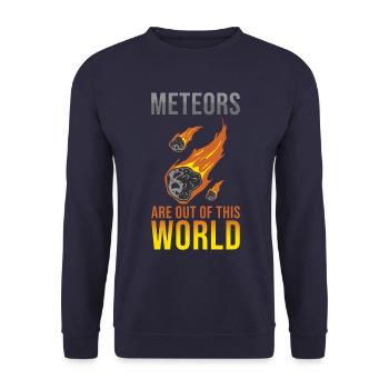 Meteorologist Meteorology Meteorite Meteor - Unisex Sweatshirt - navy - Front - Alina (178cm) & Michal (187cm)