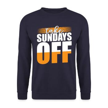 Success Inspiration Saying Sundays Free - Unisex Sweatshirt - navy - Front - Alina (178cm) & Michal (187cm)