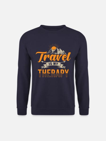 Reisen Reisen Reisen Ist Meine Therapie - Unisex Pullover - Navy