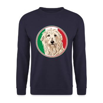Maremma Abruzzo German Shepherd Maremmano Abruzzese - Unisex Sweatshirt - navy - Front - Alina (178cm) & Michal (187cm)