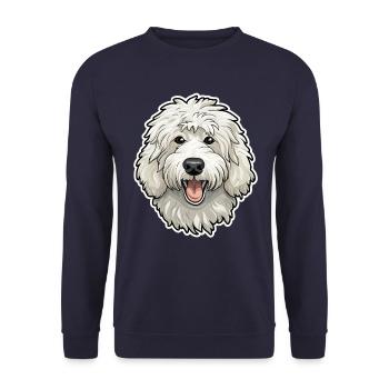Maremma Abruzzo German Shepherd Maremmano Abruzzese - Unisex Sweatshirt - navy - Front - Alina (178cm) & Michal (187cm)
