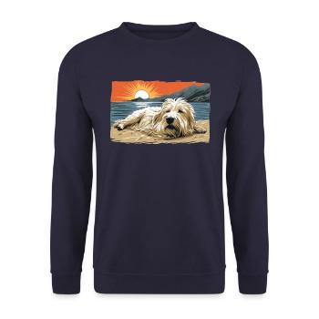 Maremma Abruzzo German Shepherd Maremmano Abruzzese - Unisex Sweatshirt - navy - Front - Alina (178cm) & Michal (187cm)