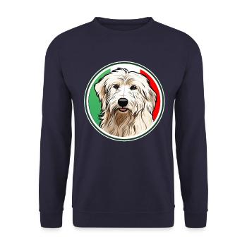 Maremma Abruzzo German Shepherd Maremmano Abruzzese - Unisex Sweatshirt - navy - Front - Alina (178cm) & Michal (187cm)