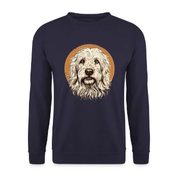 Maremma Abruzzo German Shepherd Maremmano Abruzzese - Unisex Sweatshirt - navy - Front - Alina (178cm) & Michal (187cm)