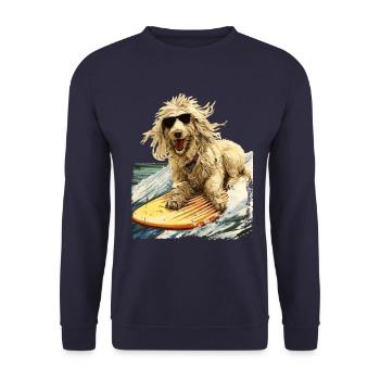Maremmano Abruzzese German Shepherd Surfer - Unisex Sweatshirt - navy - Front - Alina (178cm) & Michal (187cm)