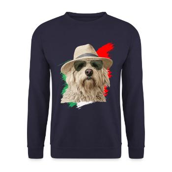 Maremma Abruzzo German Shepherd Maremmano Abruzzese - Unisex Sweatshirt - navy - Front - Alina (178cm) & Michal (187cm)