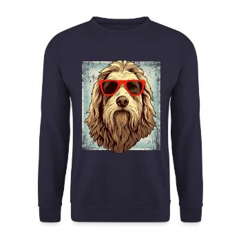 Maremmano Abruzzese German Shepherd - Unisex Sweatshirt - navy - Front - Alina (178cm) & Michal (187cm)