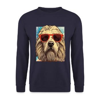 Maremmano Abruzzese German Shepherd - Unisex Sweatshirt - navy - Front - Alina (178cm) & Michal (187cm)