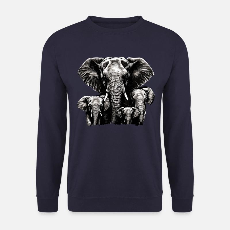 Elephant Daddy 3 children - Unisex Sweatshirt - navy