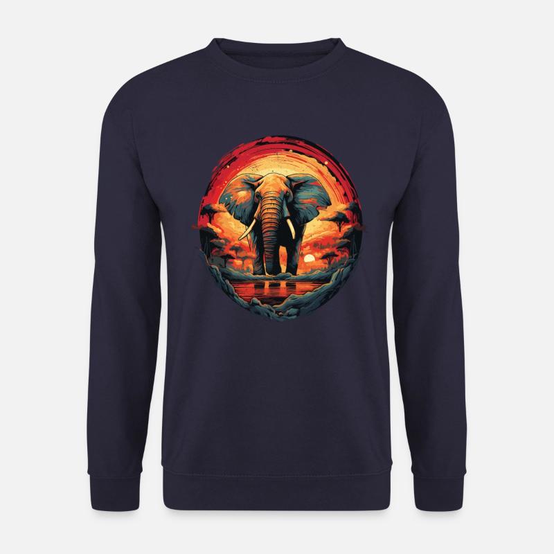 Elefant Safari - Unisex Pullover - Navy