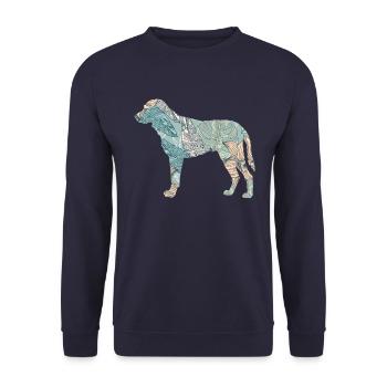 Kangal Berger Chien Race Floral - Sweat-shirt Unisexe - marine - Devant - Alina (178cm) & Michal (187cm)