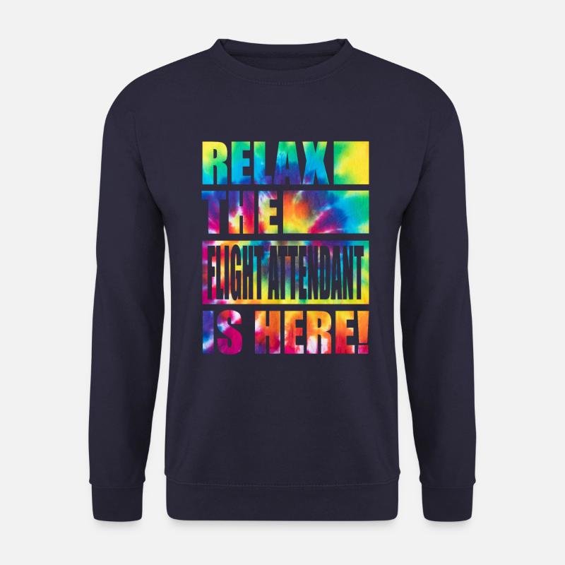 Flight Attendant Lustiger Spruch - Unisex Pullover - Navy