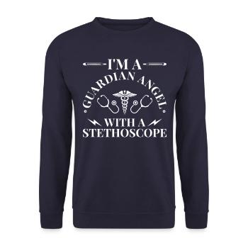 Registered Nurse - Unisex Sweatshirt - navy - Front - Alina (178cm) & Michal (187cm)
