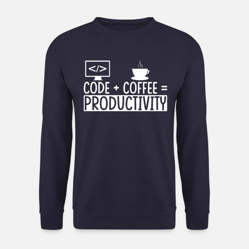 Coder Café Cadeau - Sweat-shirt Unisexe - marine