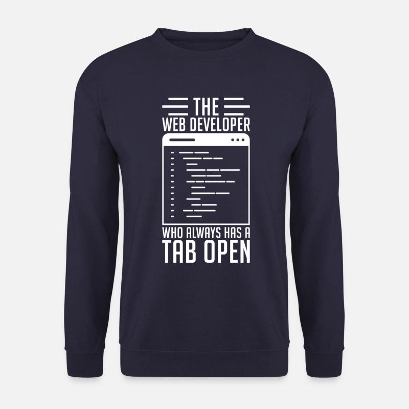 Web Entwickler Tab Immer Geöffnet - Unisex Pullover - Navy