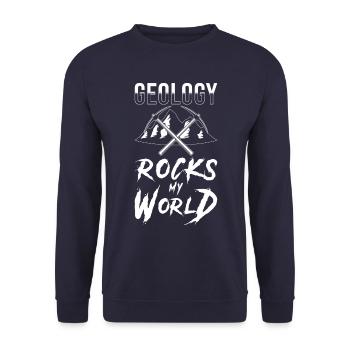 La géologie roche drôle de géologues Cadeau - Sweat-shirt Unisexe - marine - Devant - Alina (178cm) & Michal (187cm)