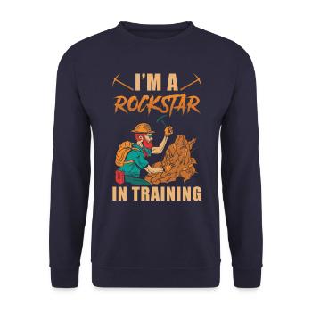 Geology Future geologist Geology student Rock - Unisex Sweatshirt - navy - Front - Alina (178cm) & Michal (187cm)