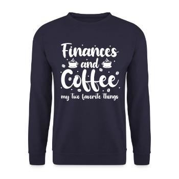 Finance Manager - Unisex Sweatshirt - navy - Front - Alina (178cm) & Michal (187cm)