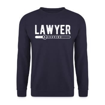 Future lawyer is summoned - Unisex Sweatshirt - navy - Front - Alina (178cm) & Michal (187cm)