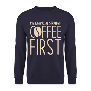 Gift for Finance Managers - Unisex Sweatshirt - navy - Front - Alina (178cm) & Michal (187cm)