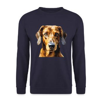 Teckel Chien viennois - Sweat-shirt Unisexe - marine - Devant - Alina (178cm) & Michal (187cm)