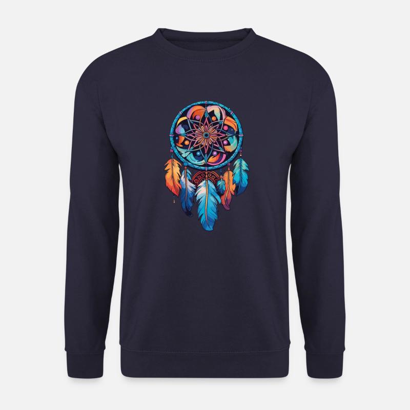 Traumfänger Federn Dream Catcher - Unisex Pullover - Navy