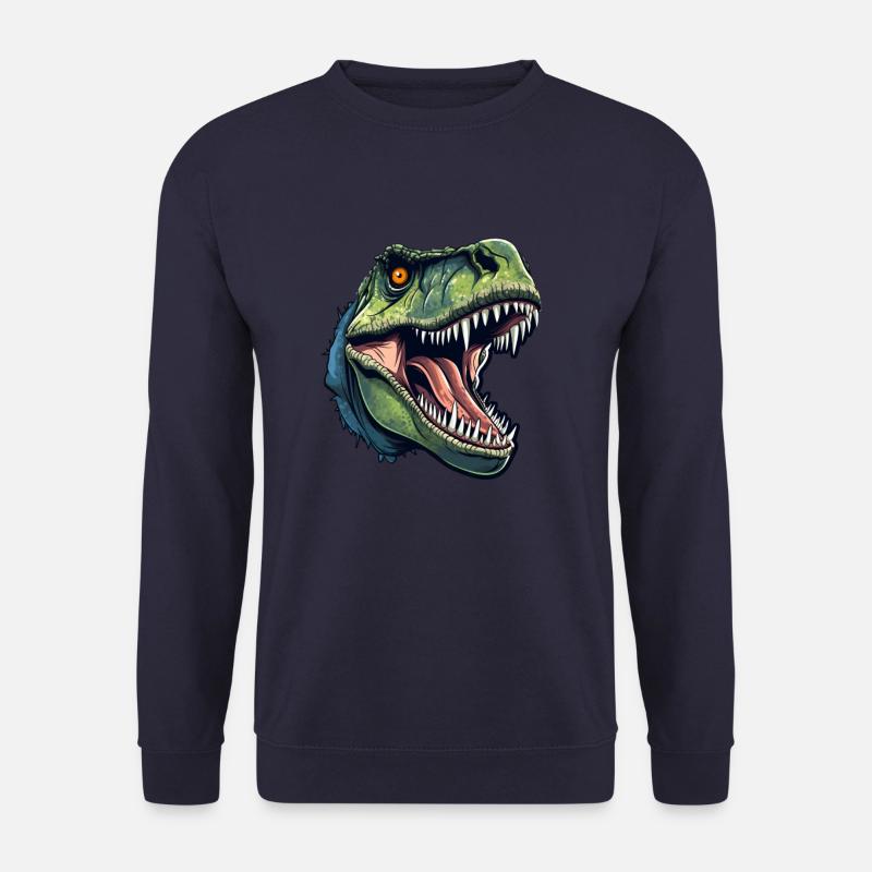 T-Rex Dino Head - Unisex Sweatshirt - navy