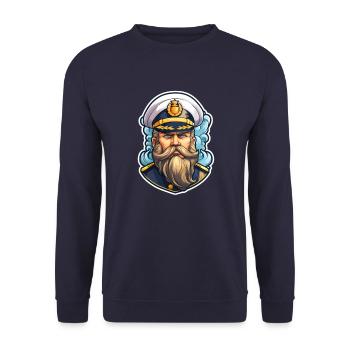 Matrose Alter Mann - Unisex Pullover - Navy - Vorne - Alina (178cm) & Michal (187cm)