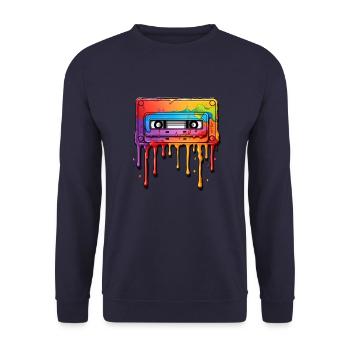 Cassette - Sweat-shirt Unisexe - marine - Devant - Alina (178cm) & Michal (187cm)