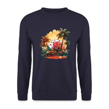 Kasino - Unisex Pullover - Navy - Vorne - Alina (178cm) & Michal (187cm)