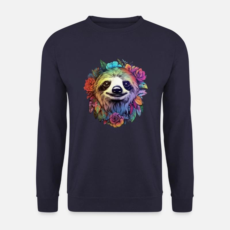 Sloth Aesthetics Flower - Unisex Sweatshirt - navy