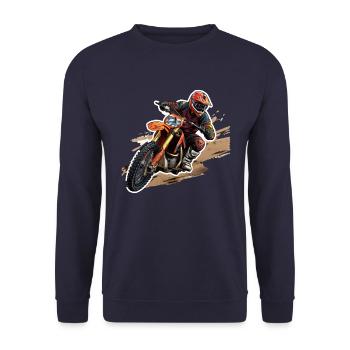 Motocross - Sweat-shirt Unisexe - marine - Devant - Alina (178cm) & Michal (187cm)