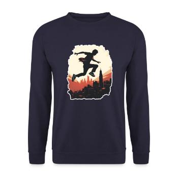 Parkour Freerunning - Unisex Pullover - Navy - Vorne - Alina (178cm) & Michal (187cm)